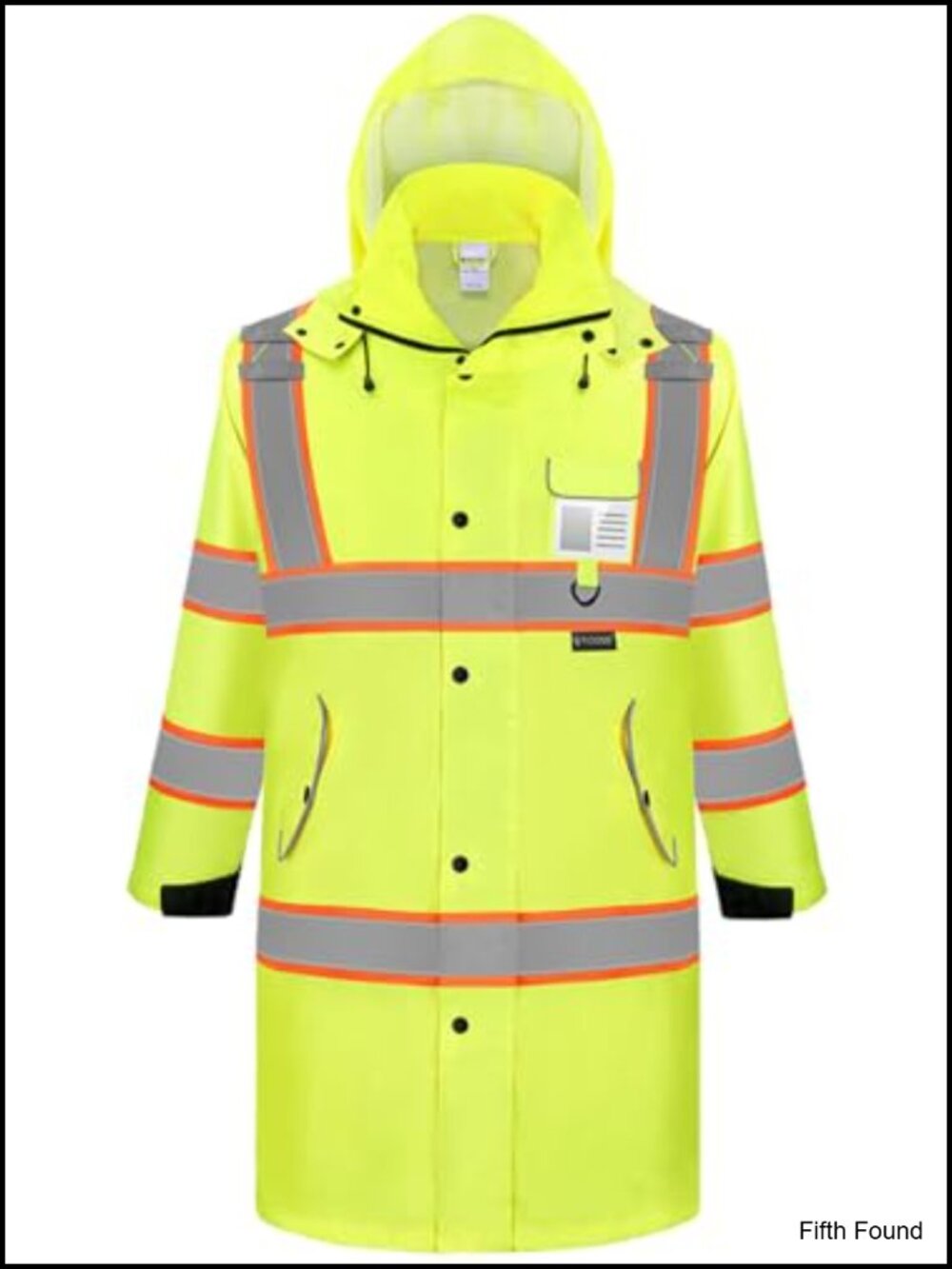 Waterproof ANSI Class 3 Hi Vis Reflective Rain Coat Oxford PU Work Jacket